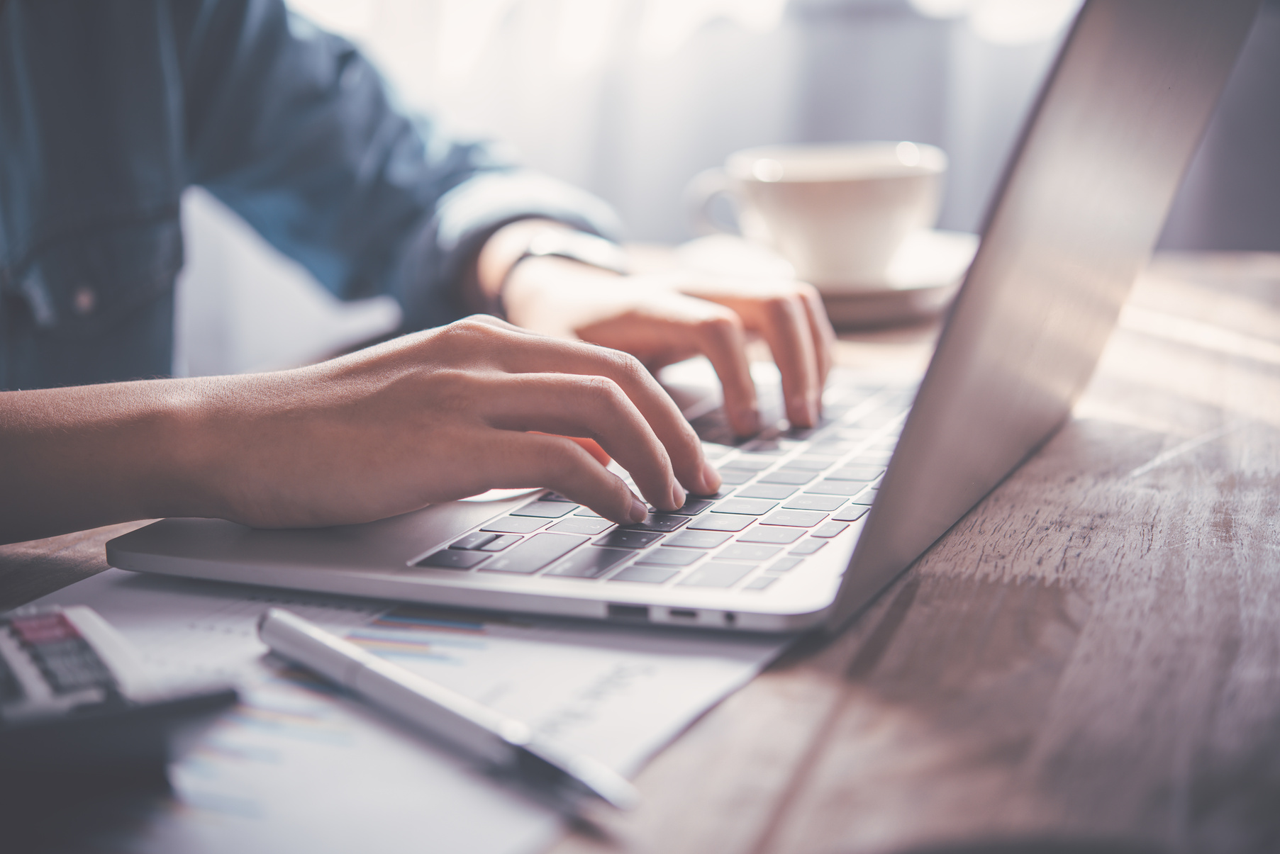 Business Person Working on Laptop